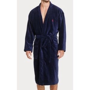 Polo Ralph Lauren Navy Terry Cotton Robe XL